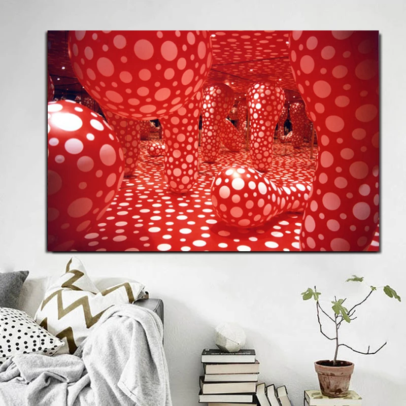 Yayoi Kusama Тыква Искусство Современная живопись на холсте настенные художественные картины для гостиной, спальни Куадрос домашний декор абстрактный плакат