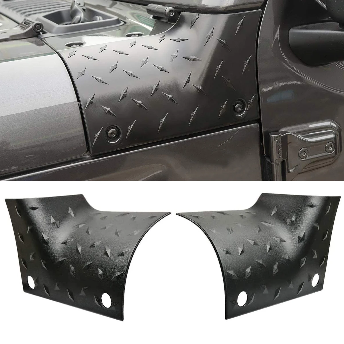 

Car Cowl Body Armor Outer Engine Hood Cowling Cover Guard for Jeep Wrangler JL Gladiator JT 2018-2023 Sport Sahara Rubicon