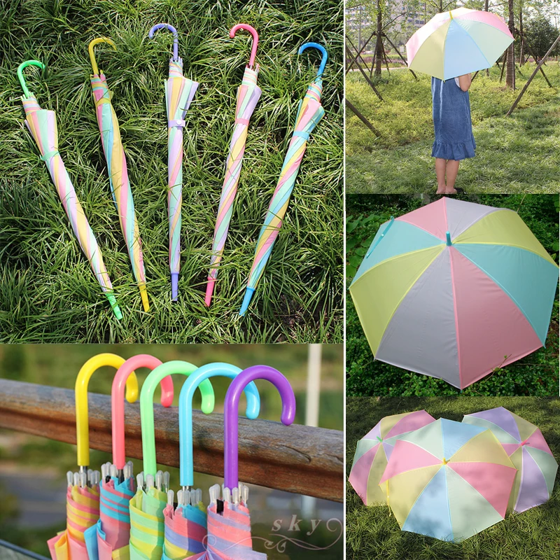 Новейшие женские красочные радужные солнцезащитные зонты с защитой от УФ-лучей +