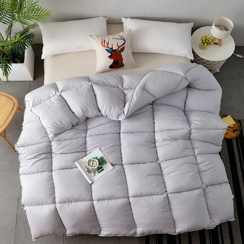 Белое одеяло, мягкое плотное одеяло, одеяло для одной двойной кровати, осень, весна, зима, одеяло, полиэстер, наполнитель, король, королева