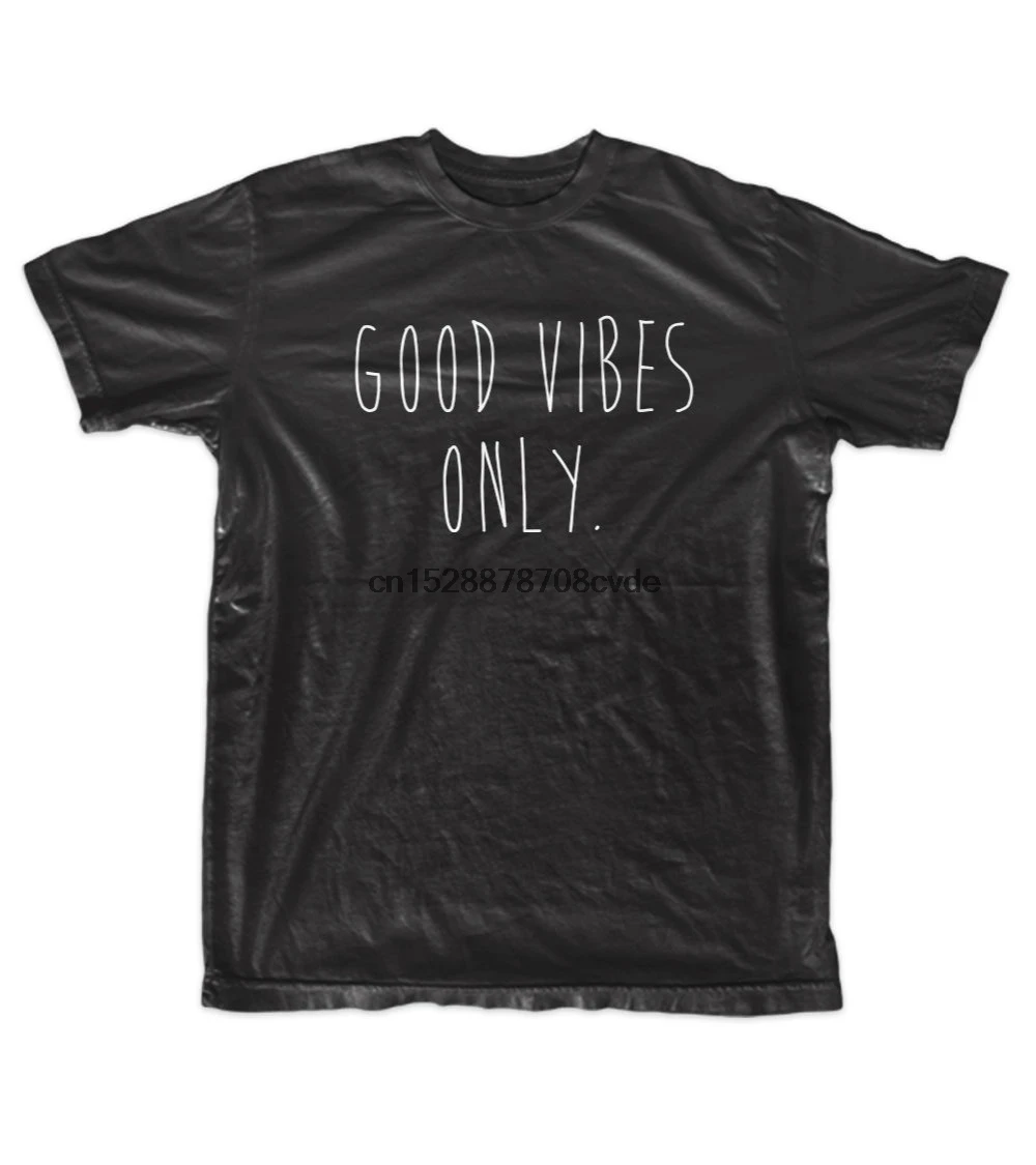 2020 летняя модная популярная мужская футболка с надписью Good Vibes Only и Happy Smile |