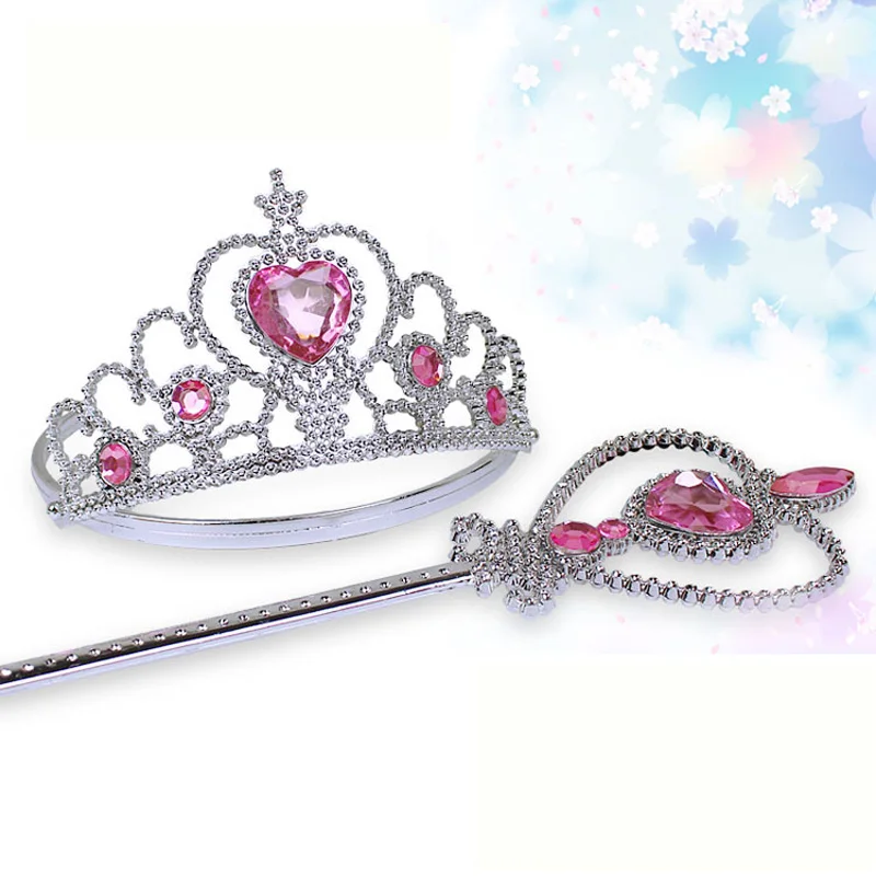 pink crown Платье русалки, костюм, сексуальный купальник, хвост русалки, для плавания, монофин с ожерельем, очки, гирлянда, монофин, плавник, детское бикини - Цвет: pink crown