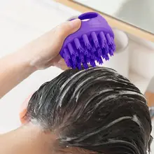 Ручная щетка для массажа головы круглая форма для мытья волос Расческа для мытье шампунем щетка с ручкой