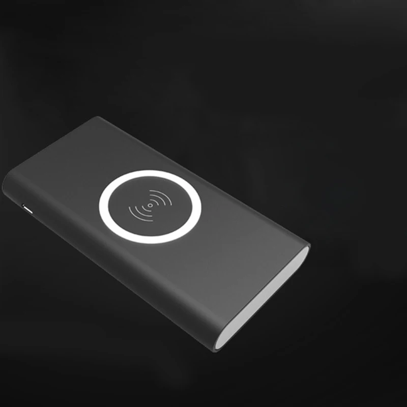 10000 мАч DIY портативный внешний аккумулятор Qi Беспроводное зарядное устройство для iPhone samsung S6 S7 S8 внешний аккумулятор для мобильного телефона Беспроводное зарядное устройство