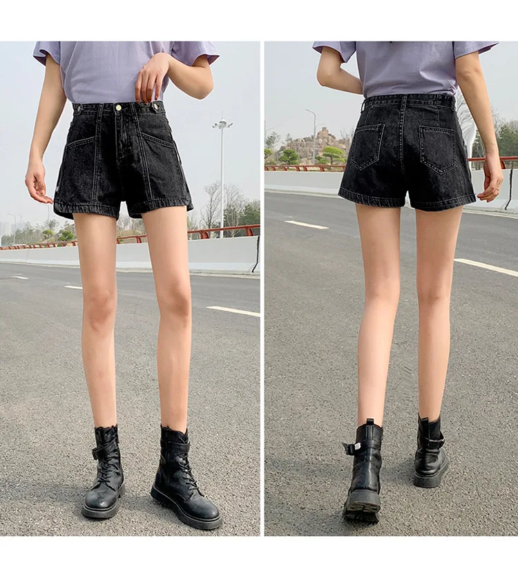 white jeans Women Two Sides Zipper Love Short Jeans 2022 New Summer Shorts High Waist Loose Slim Denim Shorts apple bottom jeans