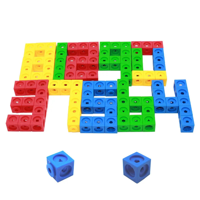 

Building Blocks 4-Color 100 Tablets 2 Cm Graphics Connecting Block Creative Intelligence Graphics Connection Square Children'S E