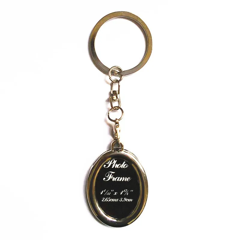 

Fashion Silver Metal Photo Frame Key Chain Cute Mini Bag Pendant DIY Gifts Trinket Keyrings Ornaments Accessories Car Keychain