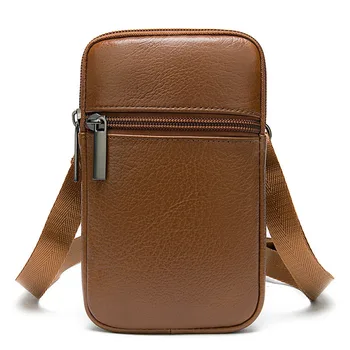 

New Genuine Leather Messenger Bags Mens Small Bag For Men Phone Bag Men's Crossbody Bag Shoulder Male Leather Bag Travel