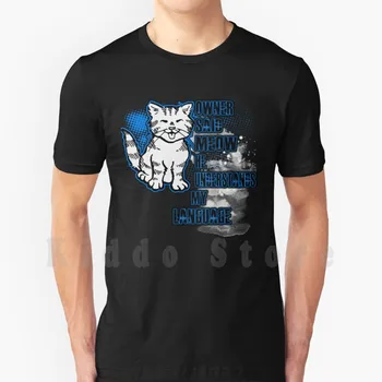 소유자가 야우는 내 언어를 이해한다고 말했다. 남성용 티셔츠 프린트 코튼 뉴 쿨 티 요타그 웃긴 고양이 따옴표, 웃긴 고양이 말