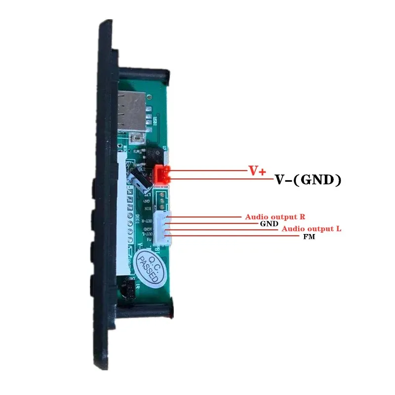 12V Bluetooth5.0 MP3 декодирующая плата модуль Беспроводной в машину с USB, туманный распылитель, MP3 проигрыватель TF слот для карт/USB/FM радио/пульт дистанционного декодирующая плата модуль