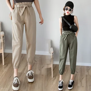 

Women pants 2020 spring summer fashion female high waist solid loose harem pant trousers casual cargo pants streetwear