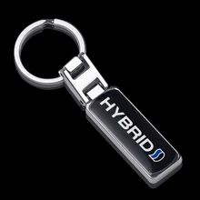 Car Styling New Metal Hybrid Logo For Toyota Camry Rav4 Reiz Lexus BMW Audi Honda Car Keychain Key Chain Ring Keyring