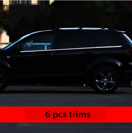 Нержавеющая сталь окна автомобиля планки для dodge путешествие 2008- 2009 2011 2012 2013 Fiat Freemont - Цвет: 6 pcs trims
