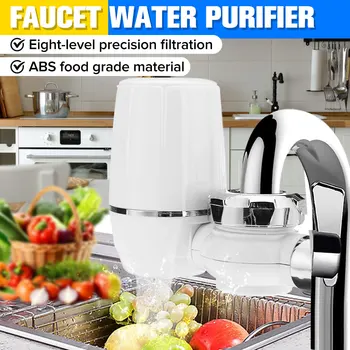 

Tap Water Purifier Washable Ceramic Percolator Clean Kitchen Faucet Water Filter Filtro Rust Bacteria Removal Replacement