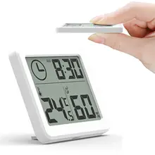 Комнатный цифровой lcd Цифровые часы Многофункциональный термометр гигрометр Температура Влажность бытовые часы