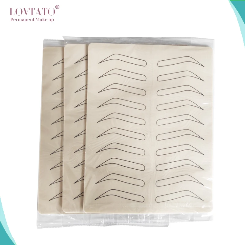 

Full Eyebrow length 5.5CM Practise Skin No-need Ink Pigment Microblading Latex Skin White LineTranning 3D PMU Tattoo Supplies
