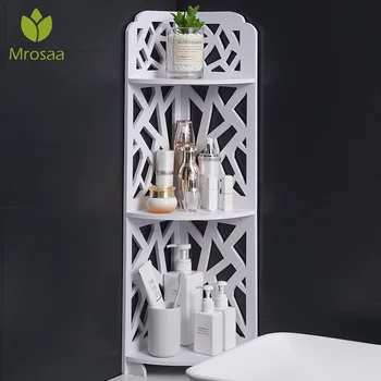 

Bathroom Shelf Floor-standing Storage Rack Display Stand Shelves Cosmetics Upright Shampoo Holder Shower Organizer Three layers
