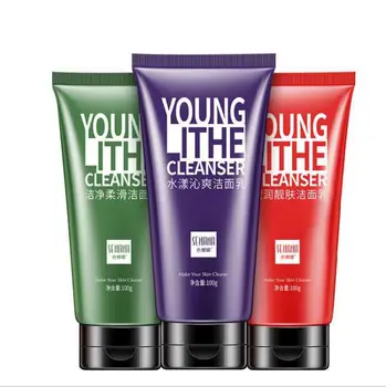 

100G Rose green tea Mud Facial Cleanser Facial Cleansing Rich Foaming Face Cleanser Moisturizing Oil Control Face Skin