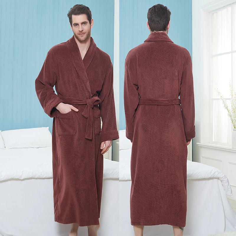 Ross Michaels Mens Robe Plush Big and Tall - Long Fleece Spa Bath Robe with  Pock | eBay