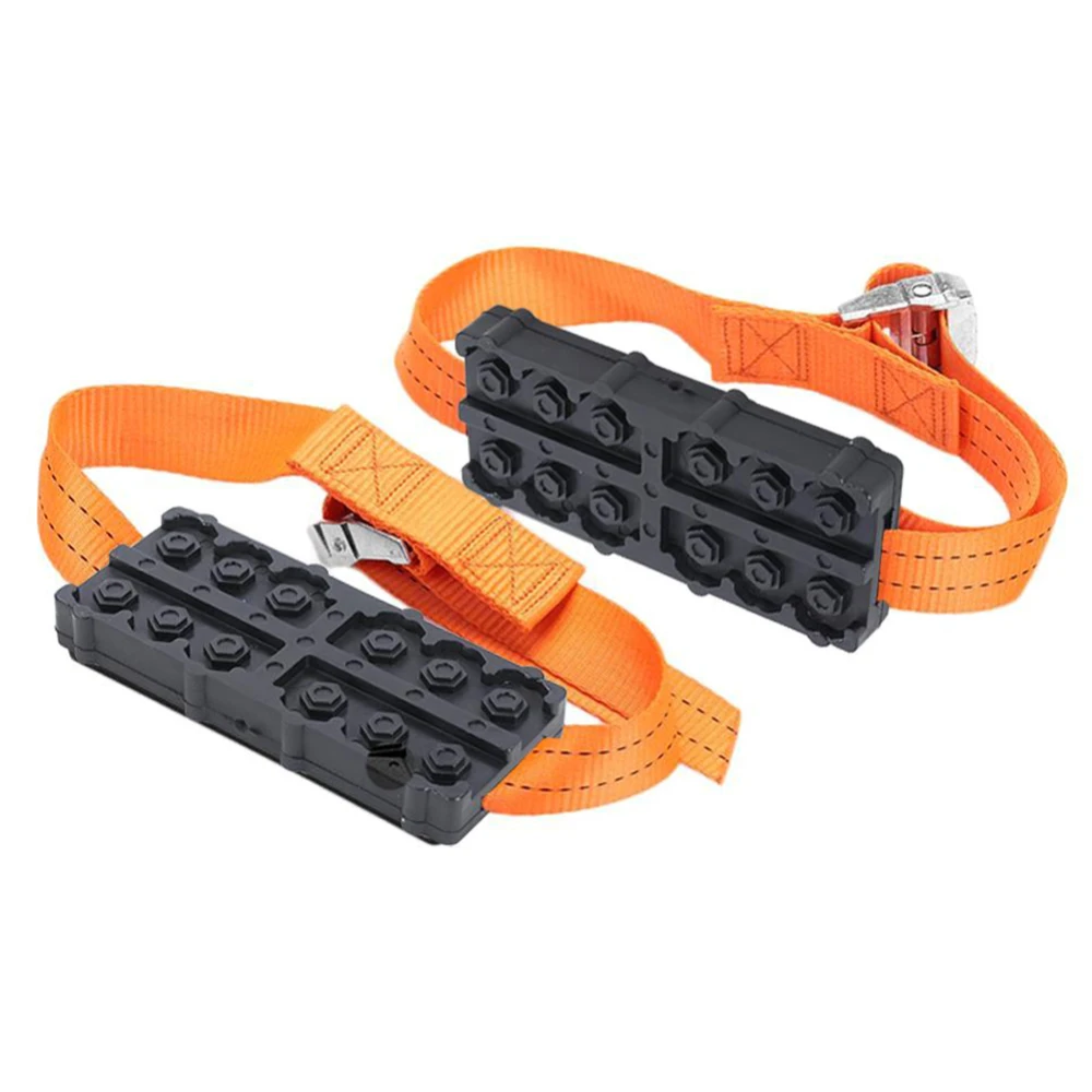 

2PCS Tire Chain Strap Snow Chain Anti-Skid Automobile Belt for Outdoor Emergency Car Universal Anti Skid Snow Chains Nylon