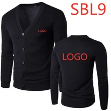 SBL9 мужской свитер с принтом осенне-зимний мужской свитер с длинными рукавами кардиган с v-образным вырезом на пуговицах вязаный кардиган Теплый