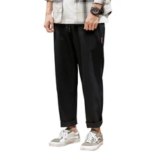 Спортивные штаны мужские уличные Мужские штаны для бега шаровары мужские s брюки хип-хоп тактические Осенние большие размеры повседневные однотонные