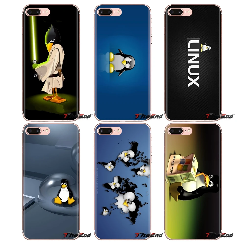 Linux Penguin For Xiaomi Mi4 Mi5 Mi5S Mi6 Mi A1 A2 5X 6X 8 9 Lite SE Pro Max Mix 2 3 2S Transparent Soft Cases Covers |