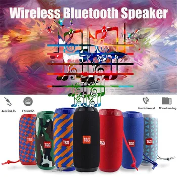 

TG117 Bluetooth Outdoor Speaker Waterproof Portable Wireless Column Loudspeaker Box Support TF Card FM Radio Aux Input