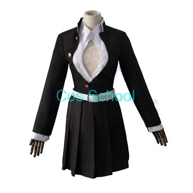 Cos School Kanroji Mitsuri Costumes Demon Slayer: Kimetsu no Yaiba Mitsuri Kanroji Косплей парики Kisatsutai униформа, костюмы