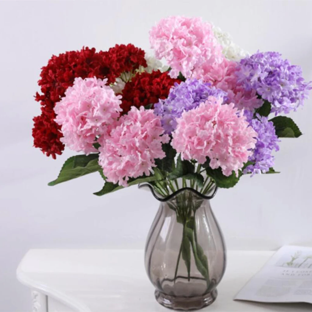 

5 Heads Artificial Silk Flower Wedding Foam flowers Rose Bridal bouquet for Home Wedding Decor Silk Flowers Bulk