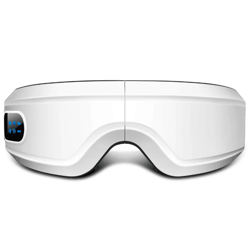 SWOISS Электрический Вибрационный массажер для глаз горячий компресс нагревательная терапия Bluetooth Анти от морщин под глазами уход за очками устройство маска для сна - Цвет: Белый