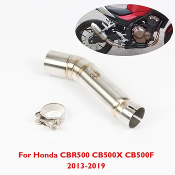 

Motorcycle Exhaust Pipe Modified Exhaust Connect Link Pipe Middle Tube for Honda CBR500 CB500X CB500F 2013-2019