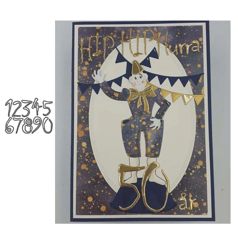 

JC Number Shape Metal Cutting Dies for Scrapbooking Mold New Stencil Handmade Tools DIY Card Make Mould Model Craft Decoration