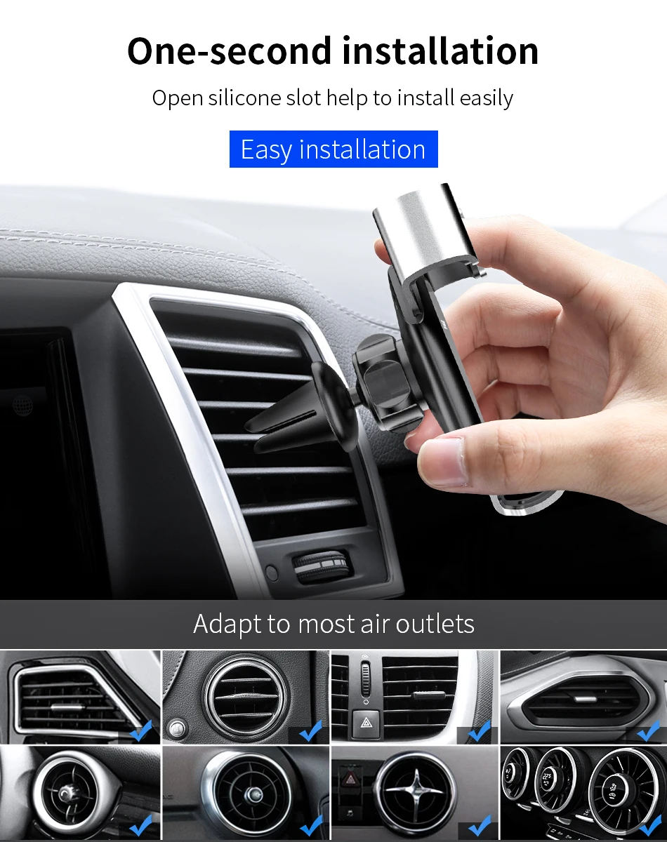 FLOVEME гравитационный Автомобильный держатель для телефона крепление на вентиляционное отверстие держатель для мобильного телефона держатель сотового телефона для автомобиля Поддержка смартфона Voiture