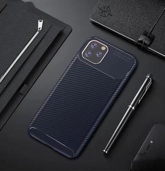 

50pcs Carbon Fiber Diamond Grid Design Silicon Soft TPU Case For iPhone 11 Pro Max XS XR X 8 7 6 6S Plus Shockproof Slim Cover