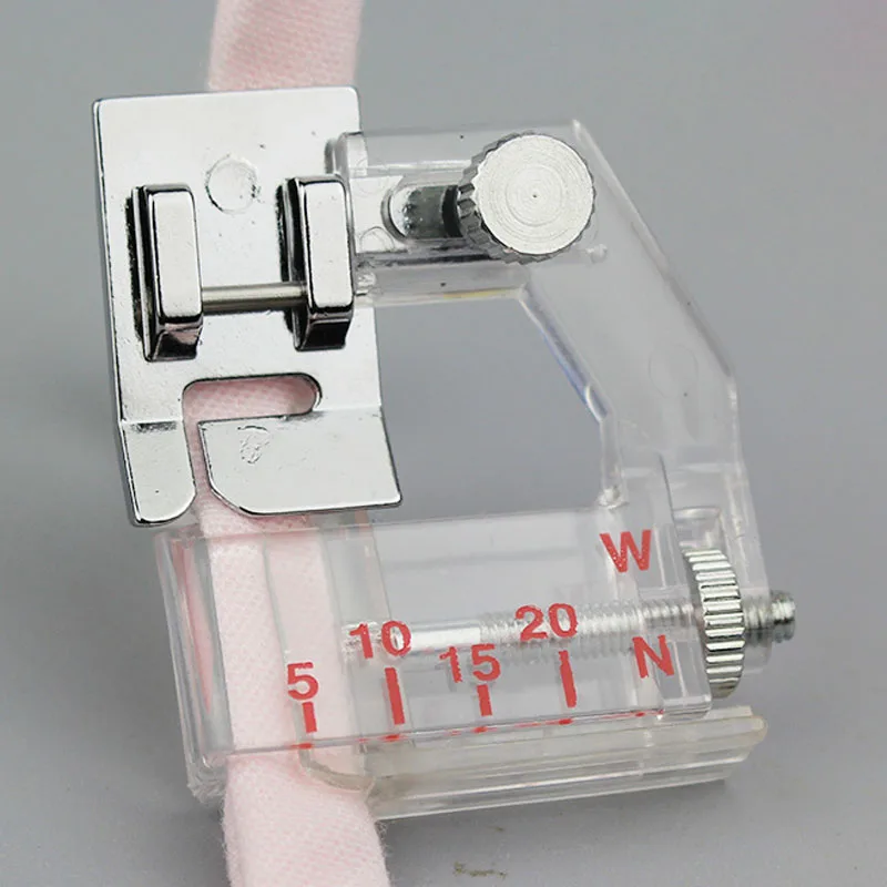 1 pcs Adjustable Bias Tape Binding Foot Snap On Presser Foot For Brother Janome Sewing Machine Accessories Tools ZH955 6290 