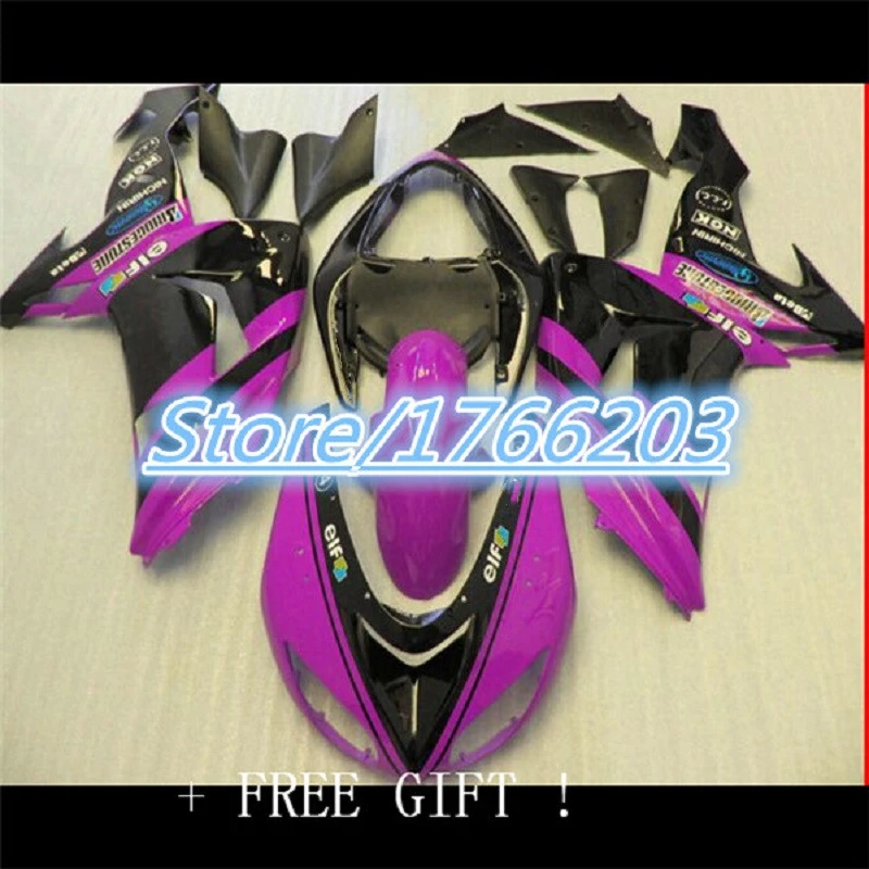 Rektangel atomar Kalkun Custom Bodywork fairing kit for 2006 2007 Kawasaki Ninja ZX 10R 06 07  purple black fairings ZX10R body parts|kawasaki ninja zx10r|pink  fairingskawasaki ninja - AliExpress