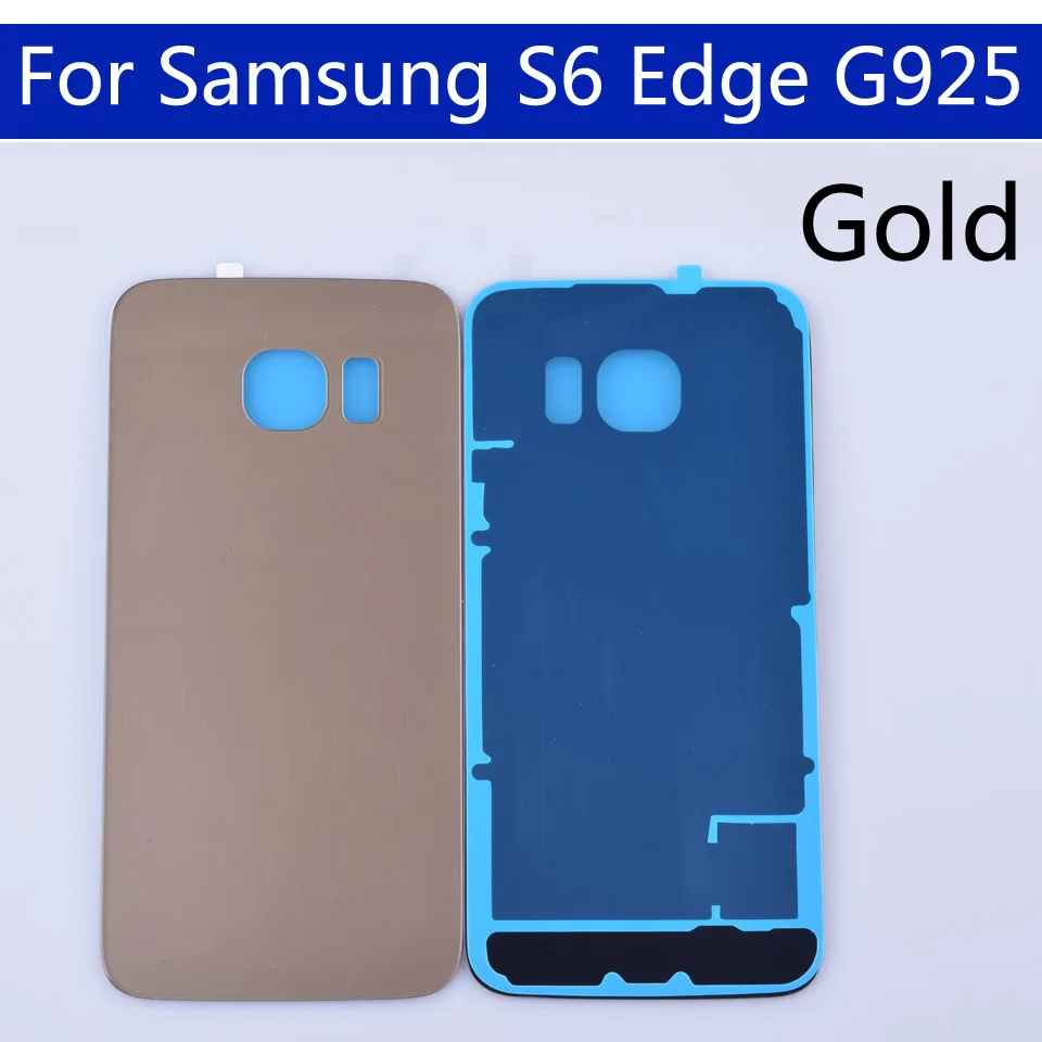 10 шт./партия S6Edge Задняя крышка батареи для samsung Galaxy S6 Edge G925 SM-G925V SM-G925P G925F G9250 задняя крышка корпуса батарейный чехол