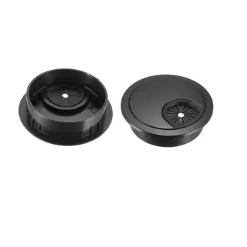 

uxcell Cable Hole Cover, ABS Desk Grommet for Wire Organizer, 15 Pcs 60mm Black