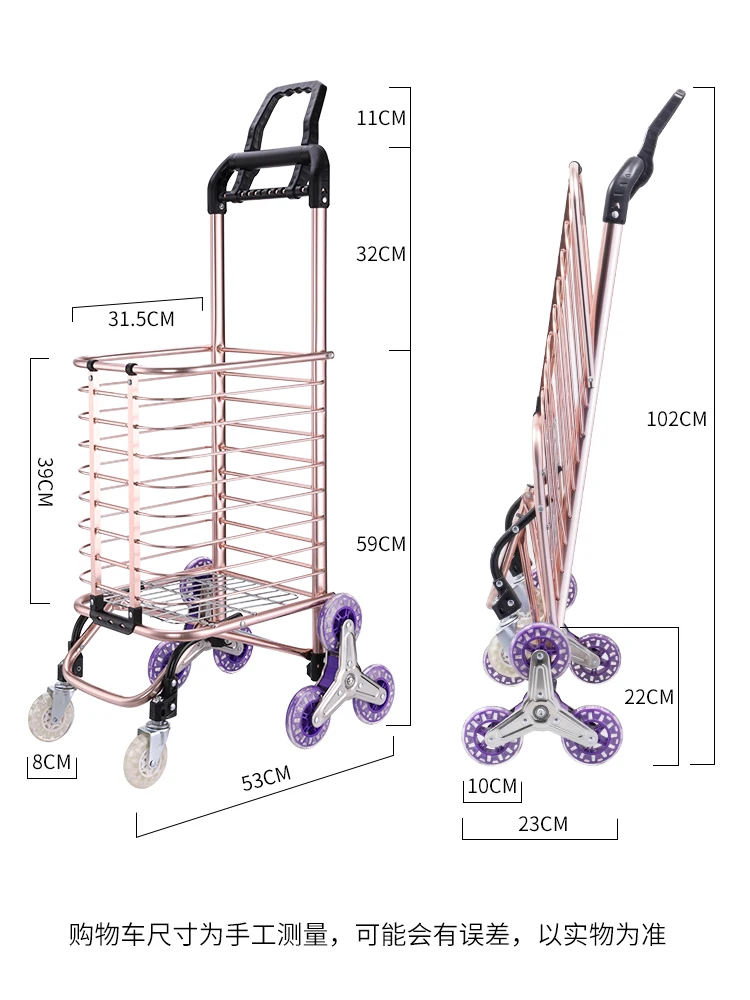  Shopping cart shopping cart trolley handcart folding portable trolley pulling trolley and pulling t