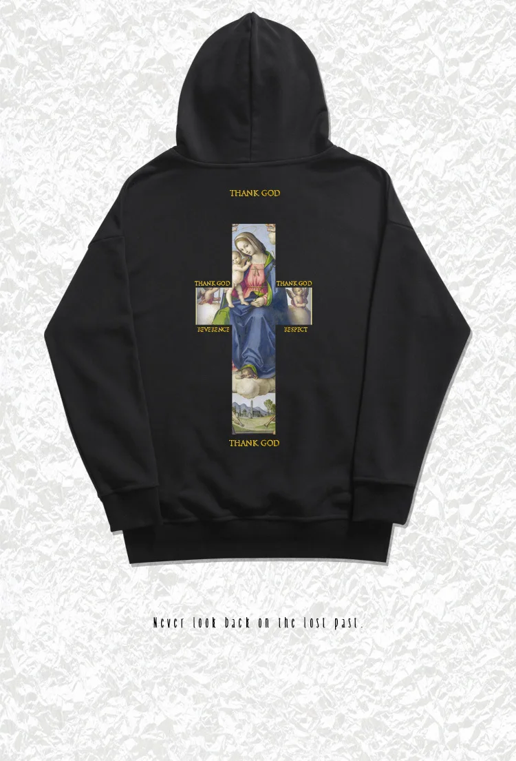 Sudaderas hombre, толстовка с капюшоном, Классическая, с рисунком Рафаэля, маслом, для девственницы и ребенка, толстовки с принтом «I HAVE MY HAPPINESS»