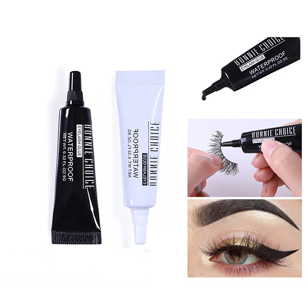 Pegamento profesional para pestañas, aplicador de pestañas súper fuerte, Tira adhesiva extensión de pestañas seguro (blanco)