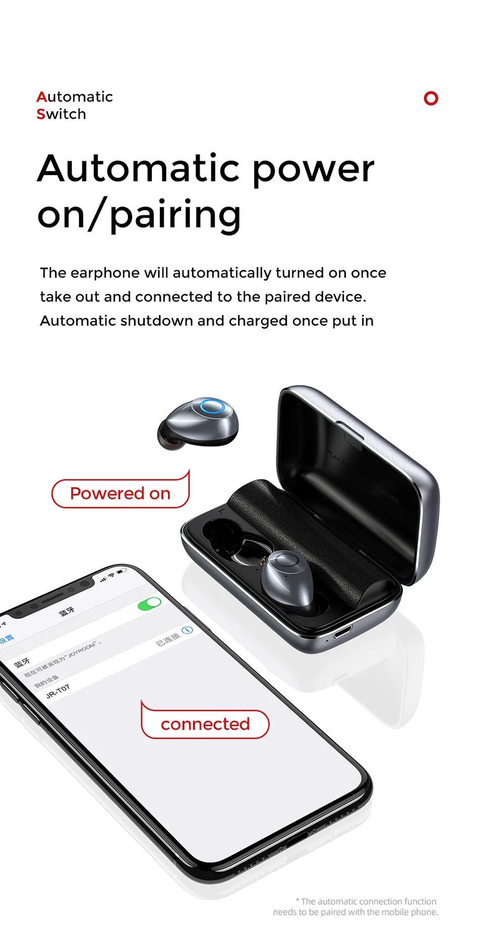 Joyroom TWS Bluetooth V5.0 гарнитура спортивные беспроводные наушники 3D стерео наушники вкладыши двойной микрофон с микрофоном зарядная коробка