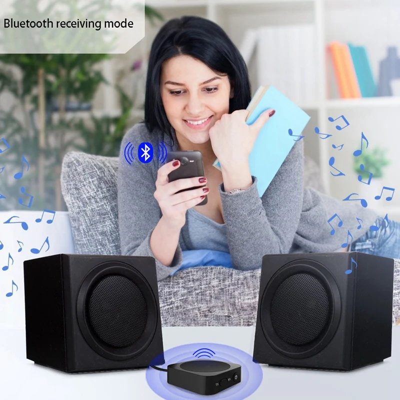 2 in 1 Bluetooth 4 2 Transmitter Receiver Bluetooth o Adapter 3 5mm AUX APT X for TV Headphones Speaker