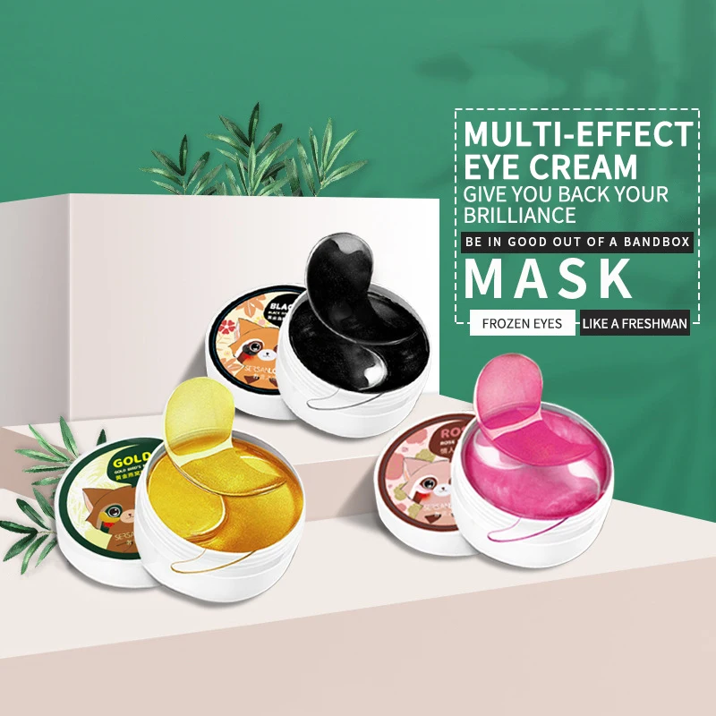 60pcs Rose Eye Mask Fades Fine Lines Eliminate Puffiness Patches Moisturize Eye Mask Remove Stye Crystal Collagen Gel Mask-5