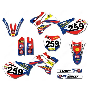 

New Full Graphics Decals Stickers Custom Number Name Glossy Bright Stickers Waterproof for YAMAHA YZ125 YZ250 2002-2014