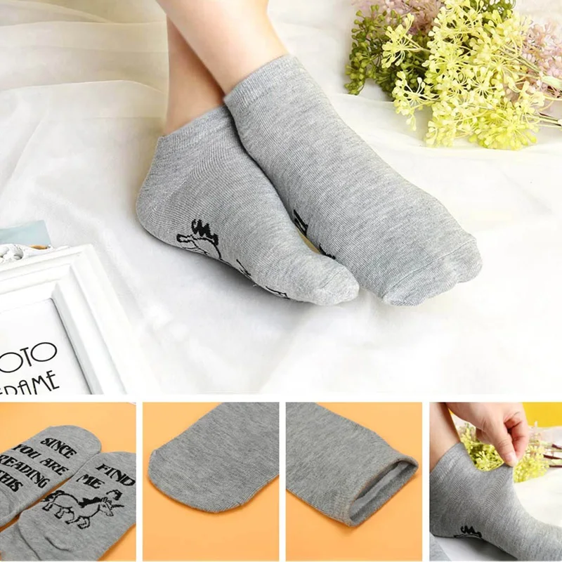 

Women Socks English Letters Embroidered Print Cotton Socks Female Socks