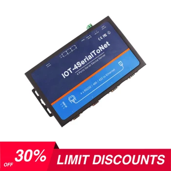 

Industrial 4 Ports Serial RS232 RS485 RS422 to Ethernet Converter Support Modbus RTU to TCP Remotely Manage Any Serial Device