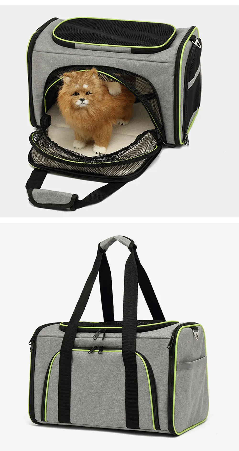 Portable and breathable pet carrier bag for cats and dogs – safe and convenient for outdoor travel and outings