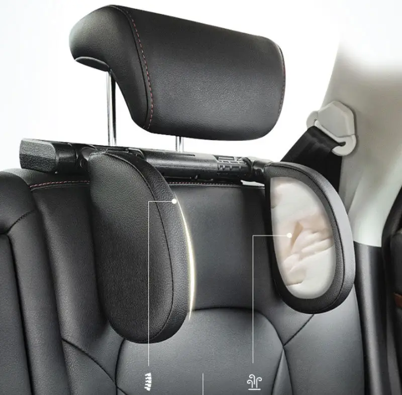 APPUITETE,BlackAppuie tête de voiture rotatifs pour enfants et adultes, pour Honda civic crv